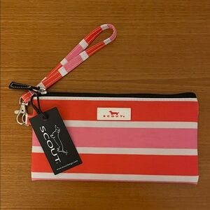 Scout Vibrant Pink and Red Striped Pouch